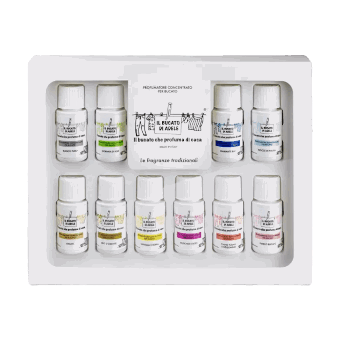 Cadeauset 10 x 20ml Il Bucato di Adele Wasparfum Wasparfum Il Bucato Di Adele Wasparfum