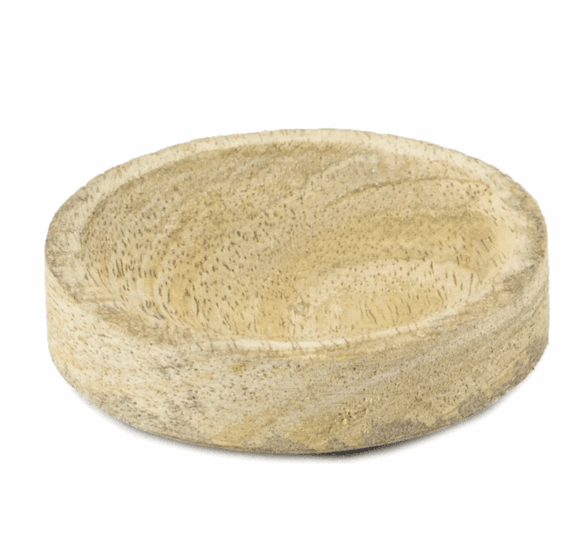 Houten schaaltje rond 2x7x7cm Schaaltje Kolony