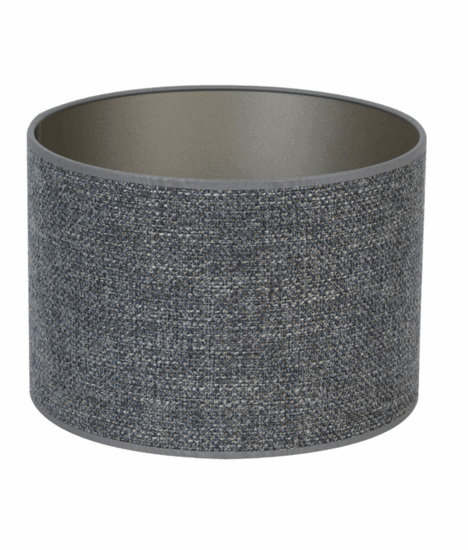 Kap cilinder 25-25-18 cm SAVERNA staal blauw Lampenkap Light & Living