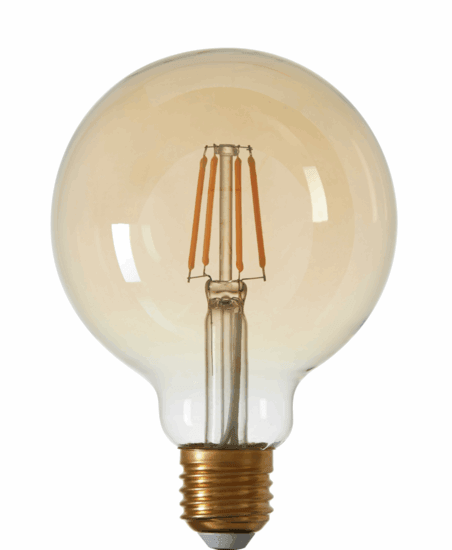 LED globe Ø9,5x14 cm LIGHT 4W amber E27 dimbaar Lichtbron Light & Living