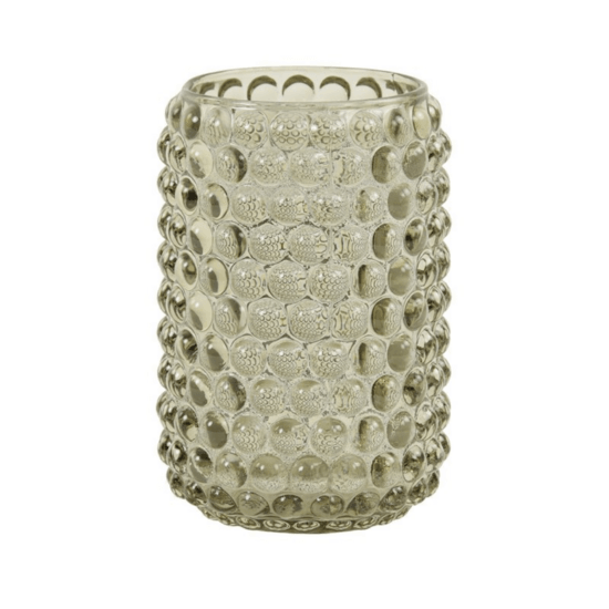 Theelicht Ø9x12,5 cm PALET glas grijs Waxinelichthouder Light & Living