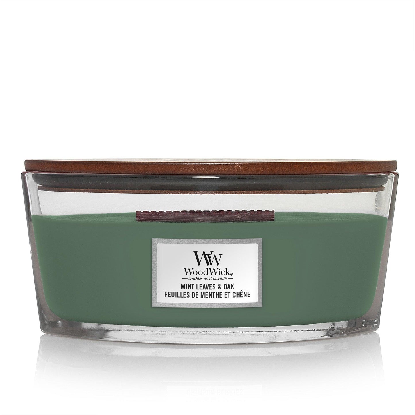 WW Mint Leaves & Oak Ellipse Candle Geurkaars WoodWick