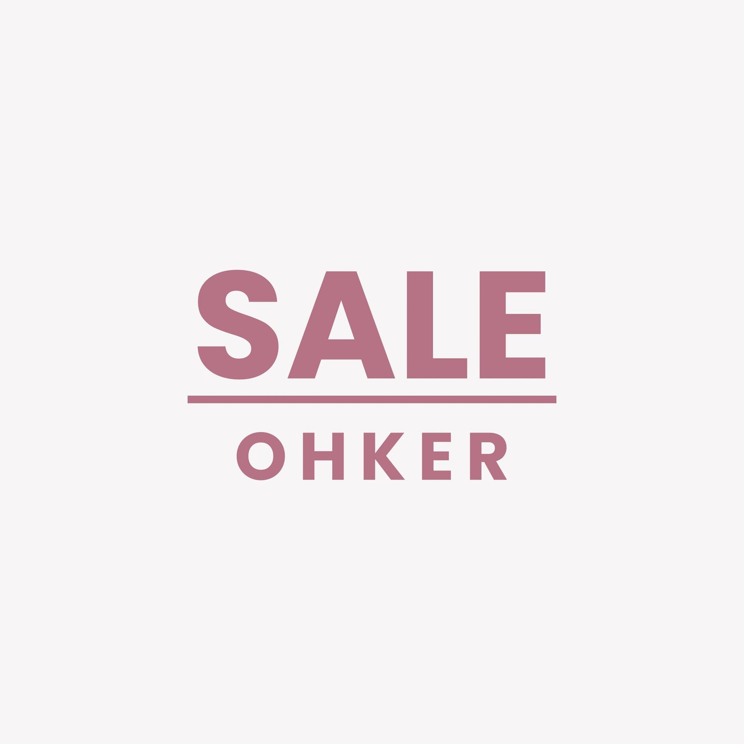 Promotional banner for Ohker Living sale with bold text 'SALE OHKER'.