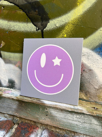 SMILEY knipoog - Forex tegeltje 10x10cm tegeltje Lourens Exclusive