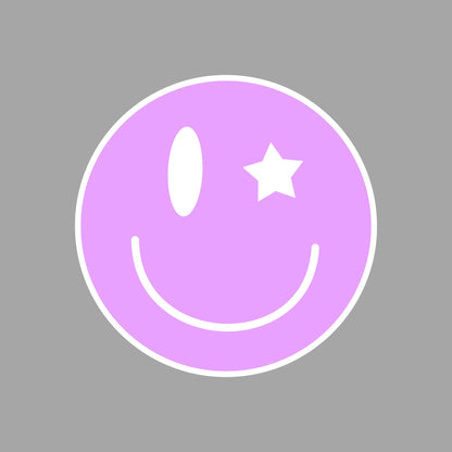 SMILEY knipoog - Forex tegeltje 10x10cm tegeltje Lourens Exclusive