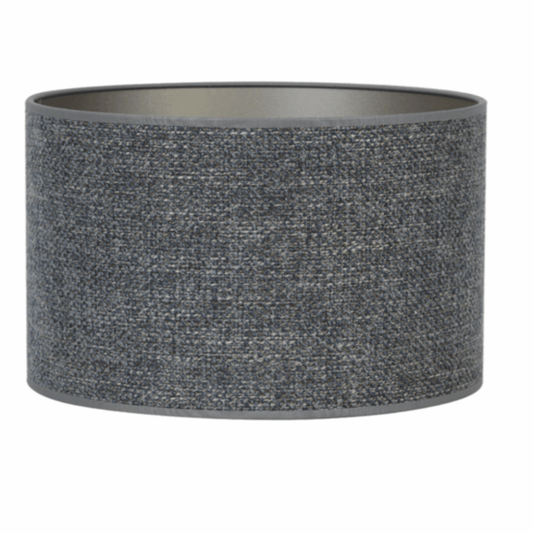 Kap cilinder 25-25-18 cm SAVERNA staal blauw Lampenkap Light & Living