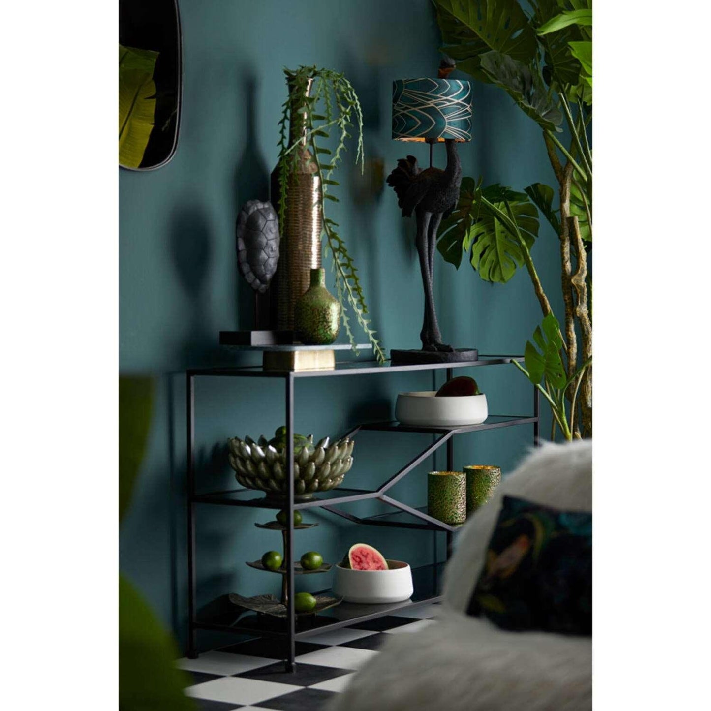 Kap cilinder 30-30-21 cm TIARA groen Lampenkap Light & Living