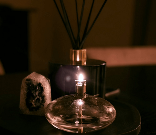 Olielamp disk Peri glas 10 cm Oliebrander Ohker Living
