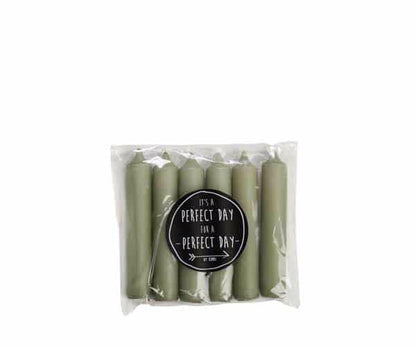 Rustik Dinerkaarsen set van 6 diverse kleuren Kaarsen Ohker Living Eucalyptus