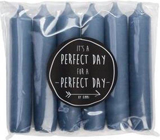 Rustik Dinerkaarsen set van 6 diverse kleuren Kaarsen Ohker Living Walvisblauw